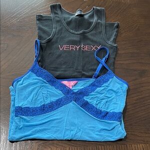 Victoria's Secret Blue Lace Detail Top